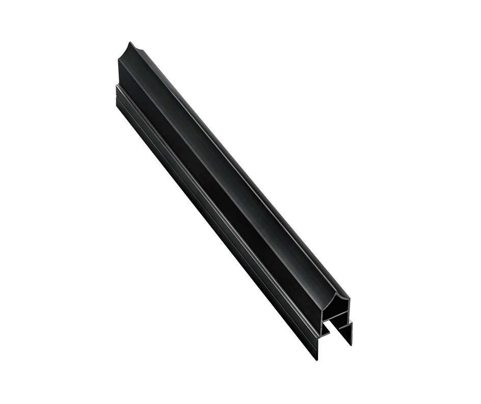 riel superior de aluminio anodizado negro mate@x2